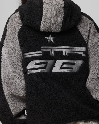 Loiter Speedway Fleece Jacket Black/Grey