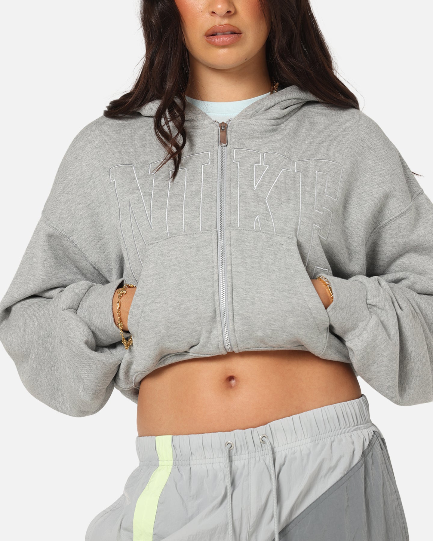 nike ladies grey hoodie