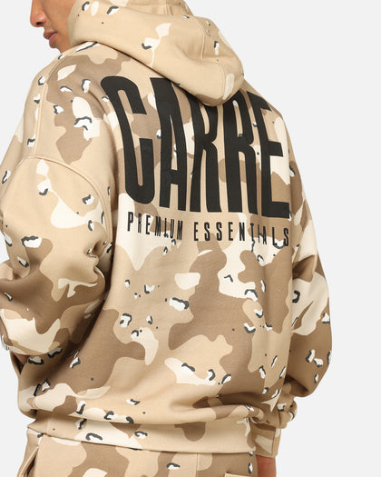 Carre Premium Essentials Hoodie Brown Camo