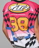 Loiter Motorsport Muscle T-Shirt Pink/Multi-Coloured