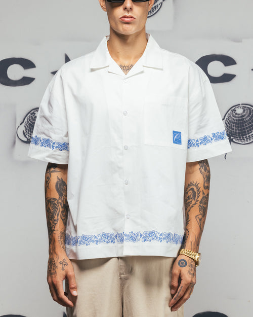 Carre Rose Bowl Button Up Shirt Off White