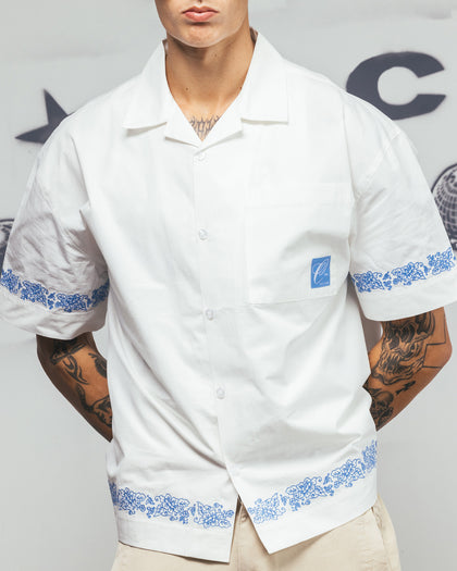 Carre Rose Bowl Button Up Shirt Off White