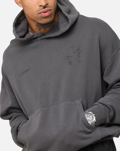 Saint Morta Destiny Rising Boxy Hoodie Washed Black
