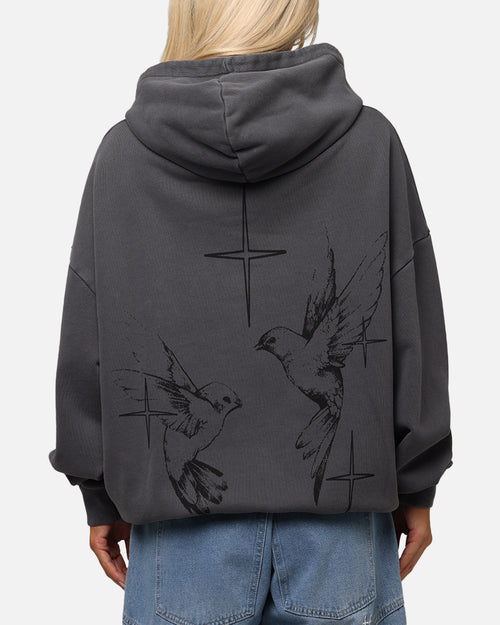 Saint Morta Destiny Rising Boxy Hoodie Washed Black