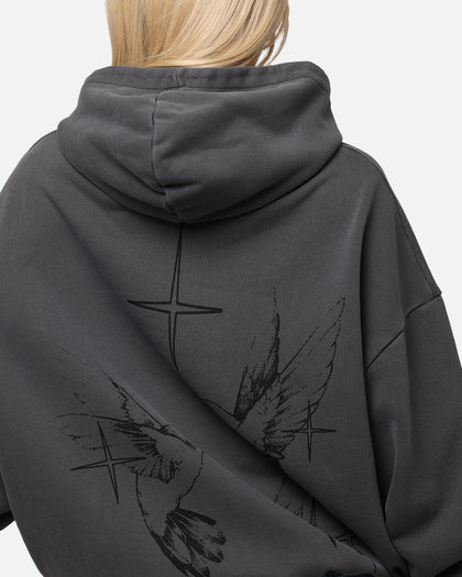 Saint Morta Destiny Rising Boxy Hoodie Washed Black