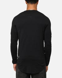 Saint Morta Gothic Monogram El Duplo Long Sleeve T-Shirt Black