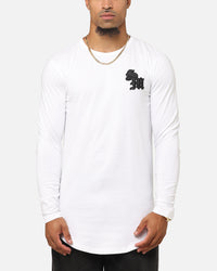 Saint Morta Gothic Monogram El Duplo Long Sleeve T-Shirt White