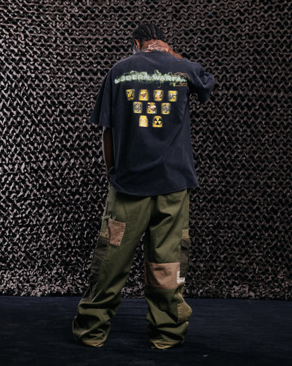 73Studio X Call Of Duty Modern Warfare 25 Streak Vintage T-Shirt Black Acidwash