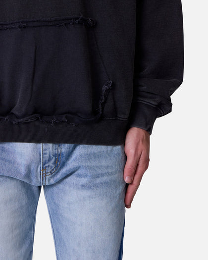 MNML Raw Stitch Hoodie Black