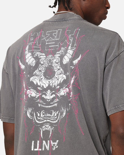 The Anti Order Agma Mock Neck T-Shirt Washed Charcoal