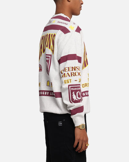 Queensland Rugby League Queensland Maroons Team Crewneck Silver Marle