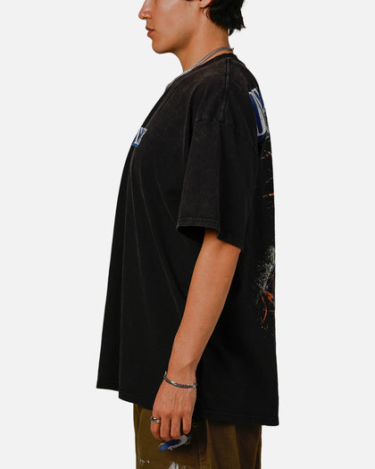 Goat Crew X DC Deathstroke Vintage T-Shirt Black Acidwash