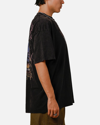 Goat Crew Marvel Galactus Vintage T-Shirt Black Acidwash