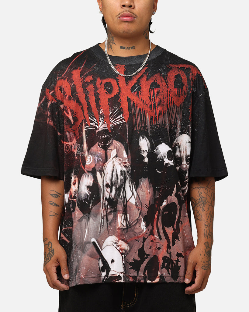 Slipknot Slipknot All Over T-Shirt Washed Black | Culture Kings NZ