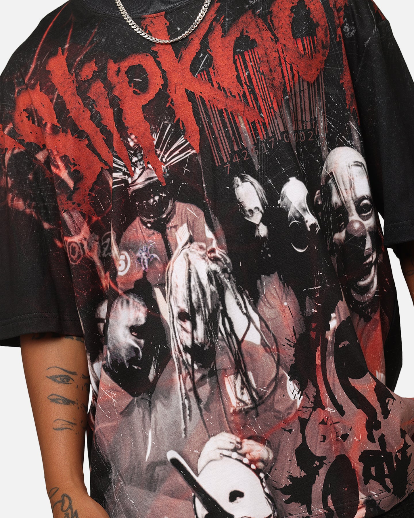 Slipknot Slipknot All Over T-Shirt Washed Black | Culture Kings NZ