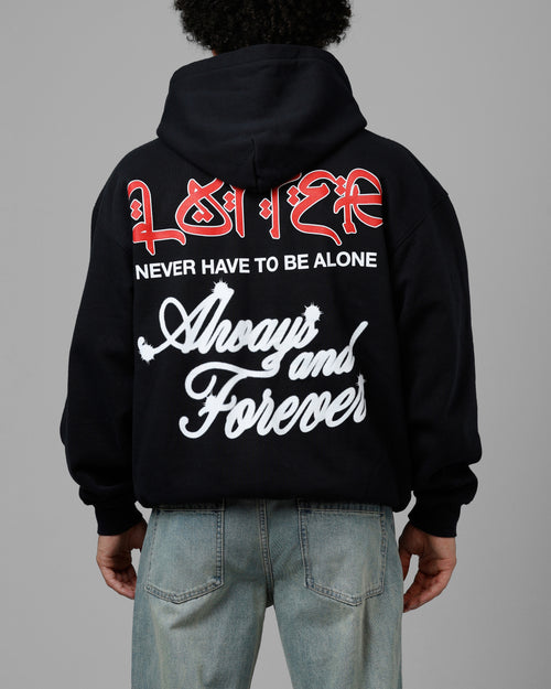 Loiter Always And Forever Zip Hoodie Black