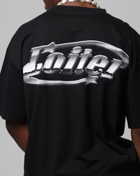 Loiter Chrome Logo T-Shirt Black