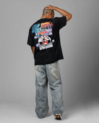 Loiter Horse Power Vintage Drop T-Shirt Black Acidwash