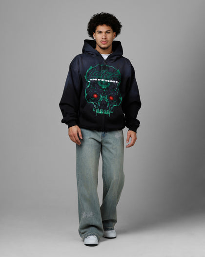 Loiter Inferno Zip Hoodie Vintage Black