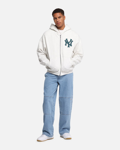Majestic Athletic New York Yankees Arch FZ Boxy Hoodie White Marle