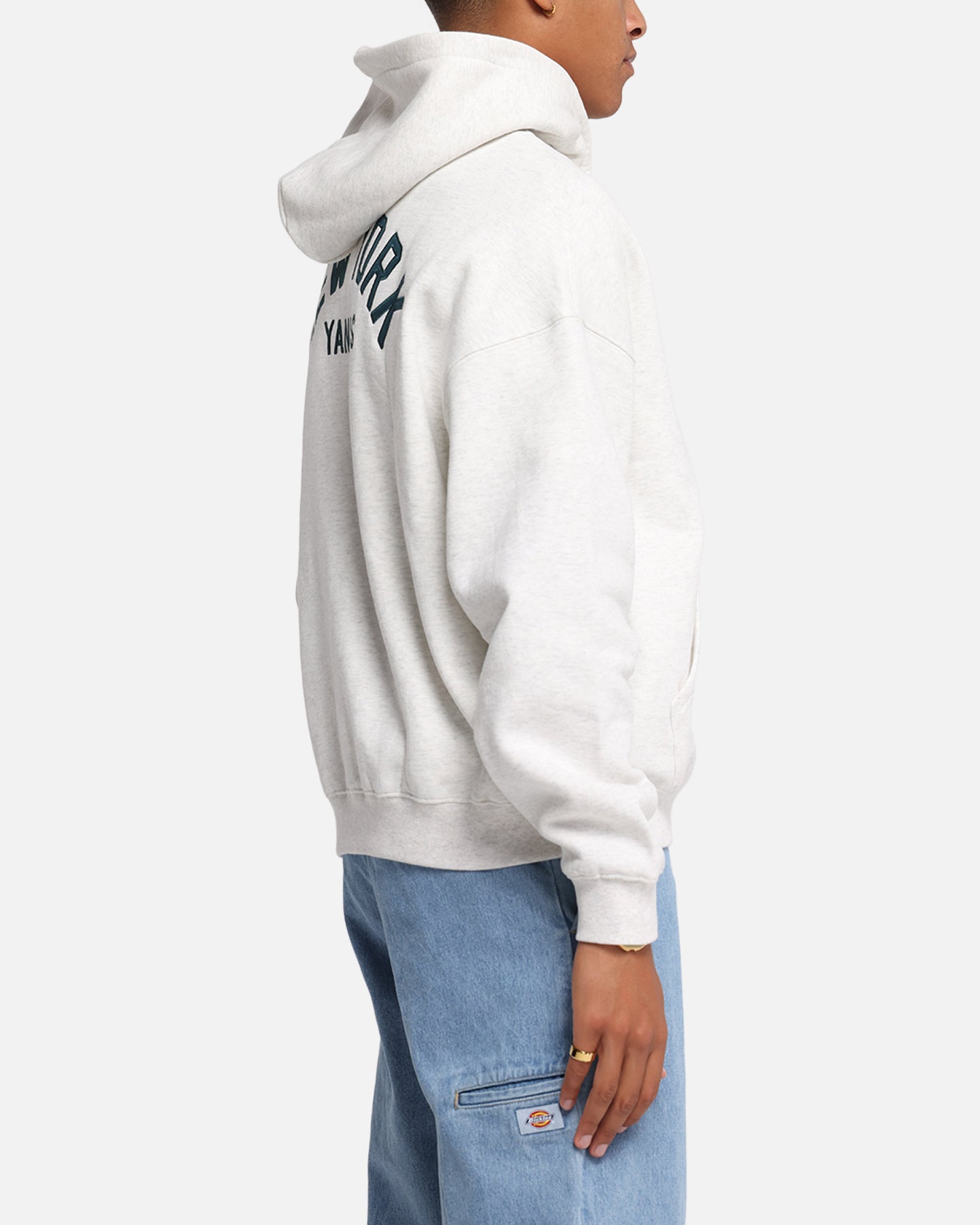 Majestic Athletic New York Yankees Arch FZ Boxy Hoodie White Marle