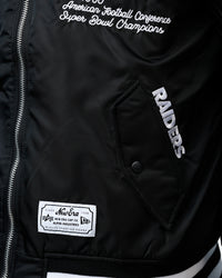 New Era X Alpha Series X NFL Las Vegas Raiders MA-1 Bomber Jacket Black