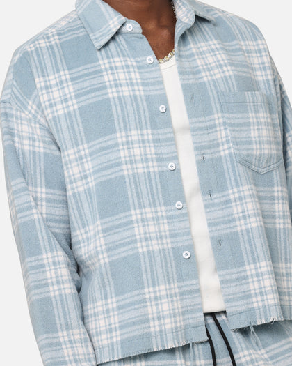 XXIII Plaid Long Sleeve Overshirt Blue