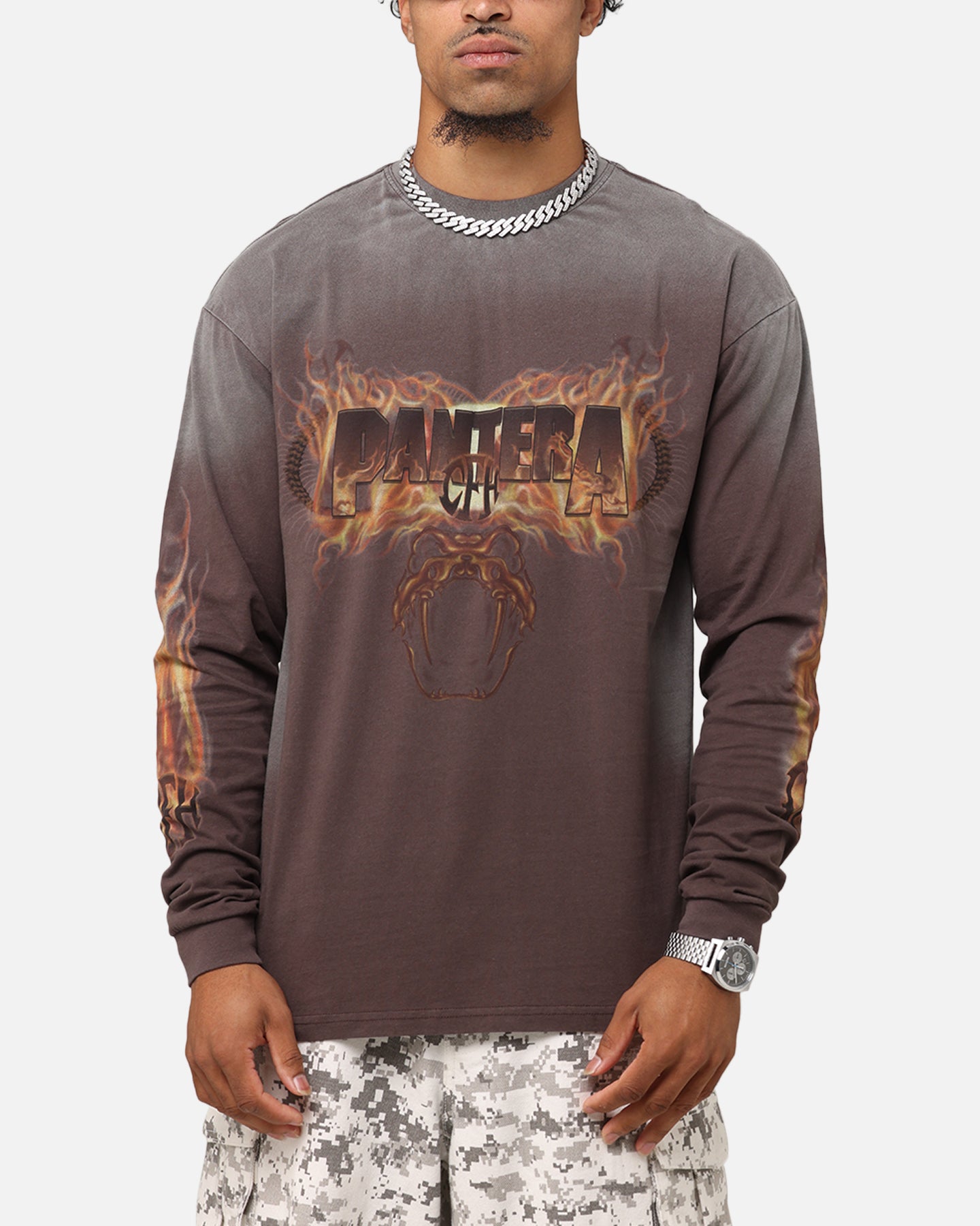 Pantera Pantera Vintage Long Sleeve T-Shirt Dark Brown | Culture