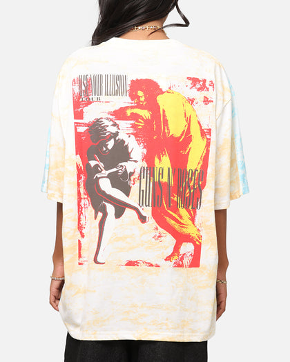 Guns N Roses Roses All Over T-Shirt Washed White