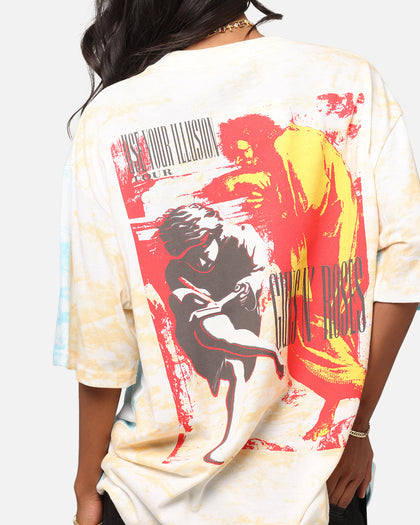 Guns N Roses Roses All Over T-Shirt Washed White