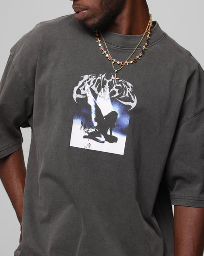 Loiter Angel Number Vintage T-Shirt Charcoal