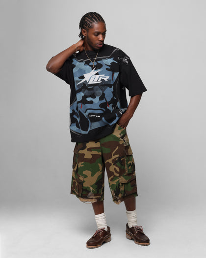 Loiter Motocross Vintage T-Shirt Black/Navy Blue