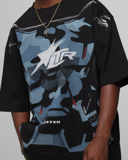 Loiter Motocross Vintage T-Shirt Black/Navy Blue