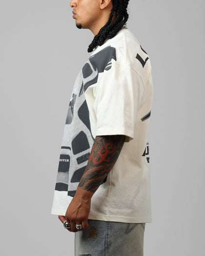 Loiter Motocross Vintage T-Shirt Off White/Grey