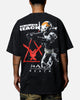 Goat Crew X Halo Halo Reach Emilie Big Head Vintage T-Shirt Black Acidwash