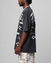 Loiter Metal Stacked Vintage T-Shirt Vintage Black
