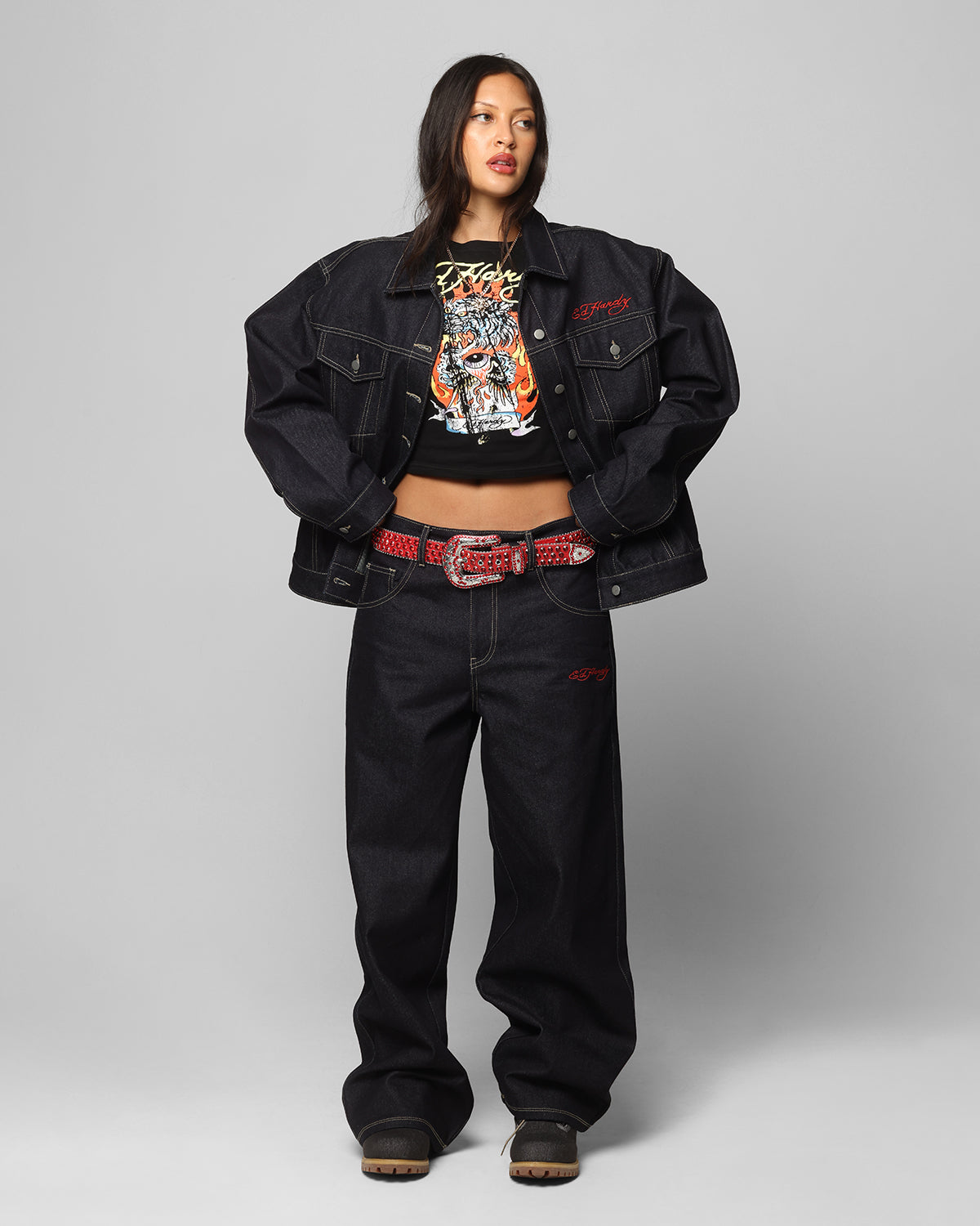 Ed Hardy Denim Jacket Raw Indigo | Culture Kings NZ