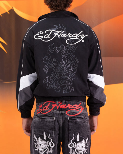 Ed Hardy Dragon Track Jacket Black