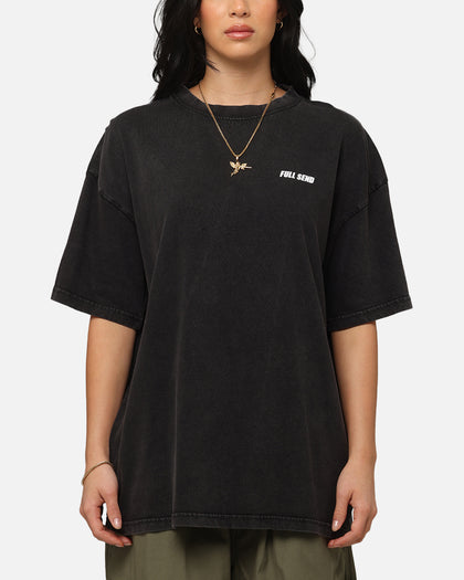 Full Send Full Send Vintage Logo T-Shirt Black Acidwash