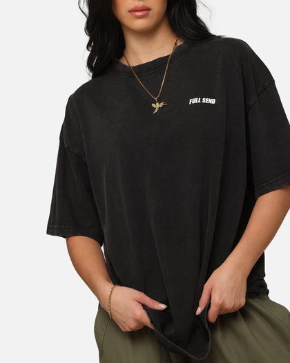 Full Send Full Send Vintage Logo T-Shirt Black Acidwash