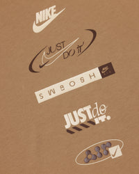 Nike Kids' Brandmark Stack T-Shirt Beige
