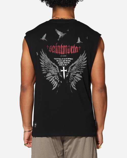 Saint Morta Amorfati Oversized Muscle T-Shirt Black