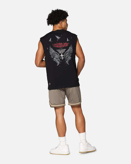 Saint Morta Amorfati Oversized Muscle T-Shirt Black