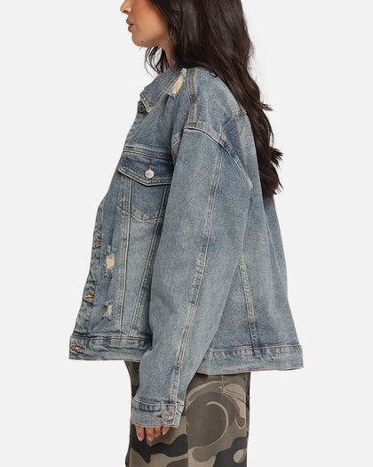 Saint Morta Trucker Denim Jacket Dirty Denim