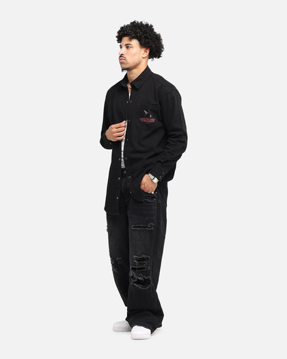 Saint Morta Amorafti Long Sleeve Denim Shirt Black Shadow