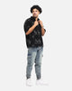 Saint Morta Doves Boxy Denim Button Up Shirt Black