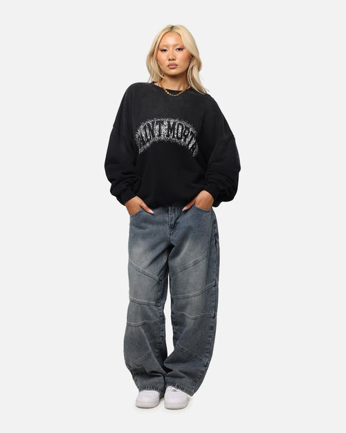 Saint Morta Spray Logo Crewneck Black