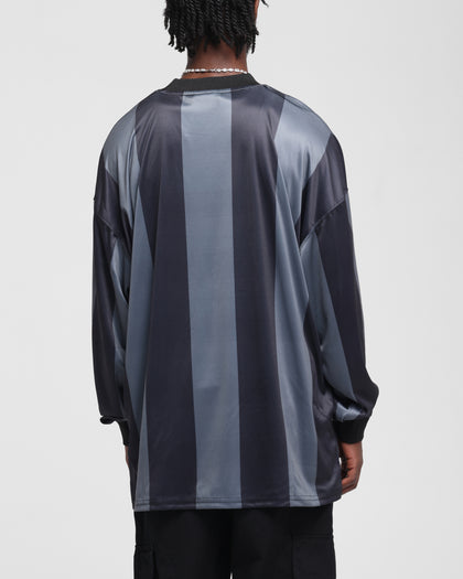 Carre Academy Oversized Long Sleeve T-Shirt Black/Grey