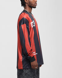 Carre Academy Oversized Long Sleeve T-Shirt Red/Black