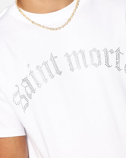 Saint Morta Rhinestone T-Shirt White